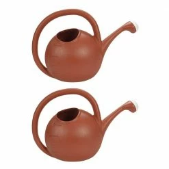 Wholesale 🤩 THE HC COMPANIES 2 Gal. Terra Cotta Plastic Large Mouth Watering Can (2-Pack) ✔️