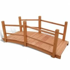 Best reviews of 🌟 TIRAMISUBEST 55.12 in. L x 23.62 in. W x 22.05 in. H Wood Garden Bridge with Safety Rails ❤️