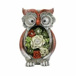 Wholesale 👍 TIRAMISUBEST 9.8 in. H Outdoor Solar Powered Cute Owl and Flowers Garden Statue ❤️