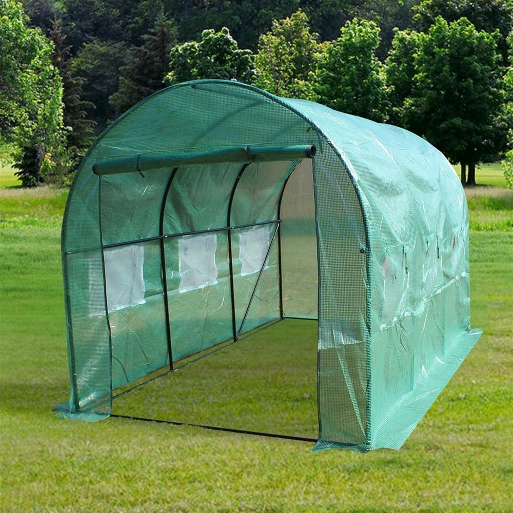 Cheap 🤩 TIRAMISUBEST 11.8 ft. x 6.9 ft. Green Heavy-Duty Greenhouse Garden Grow Tent 🎁 - Image 4