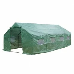 Best deal 🧨 TIRAMISUBEST 19.6 ft. x 9.8 ft. Green Heavy-Duty Greenhouse Garden Steepletop Grow Tent 🎁