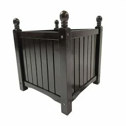 Brand new 😍 TIRAMISUBEST 15.75 in. x 15.75 in. x 18.5 in. Black Wood Planter/Pot Holder 😀