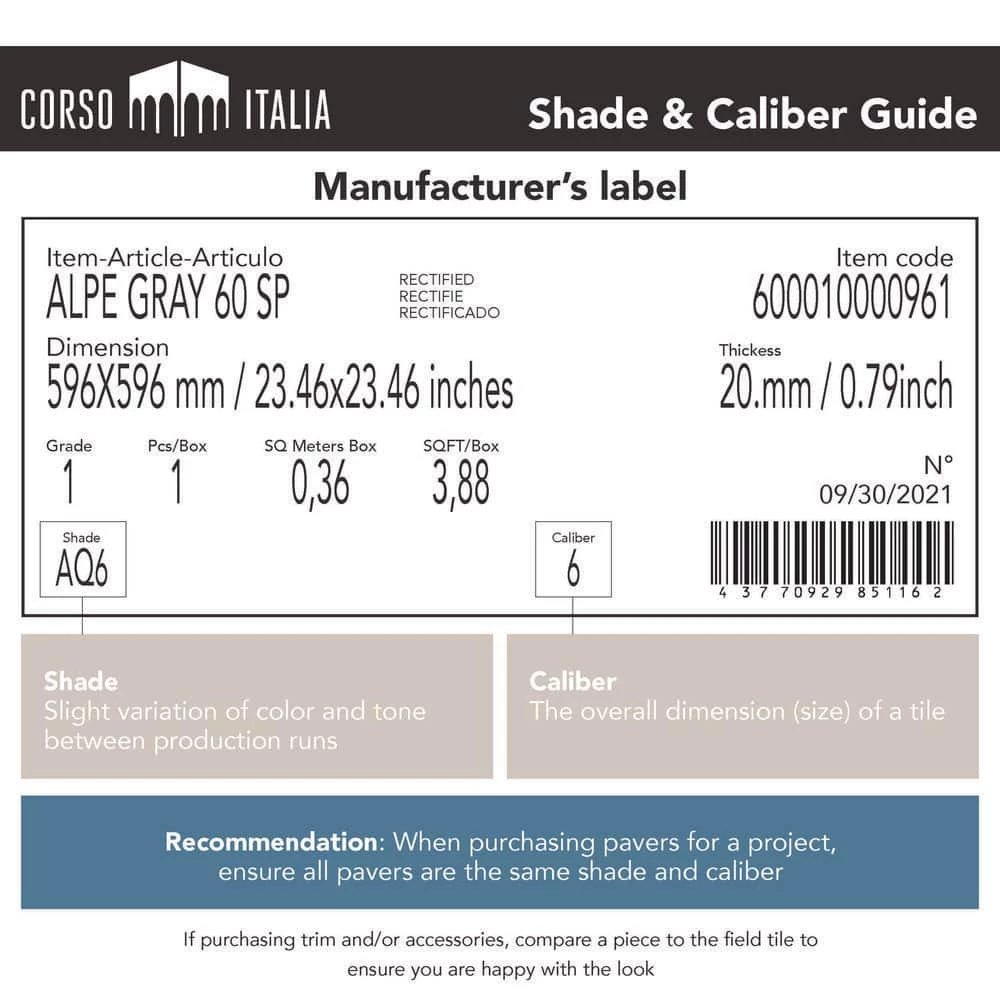 Best Sale ๐งจ Corso Italia Alpe White 24 in. x 24 in. x 0.75 in. Porcelain Paver ๐ - Image 3