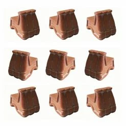 Best deal 🤩 MPG 3.5 in. x 2.5 in. Composite Resin Pot Feet in White Wash Terra Cotta (3 Sets of 3) 🛒